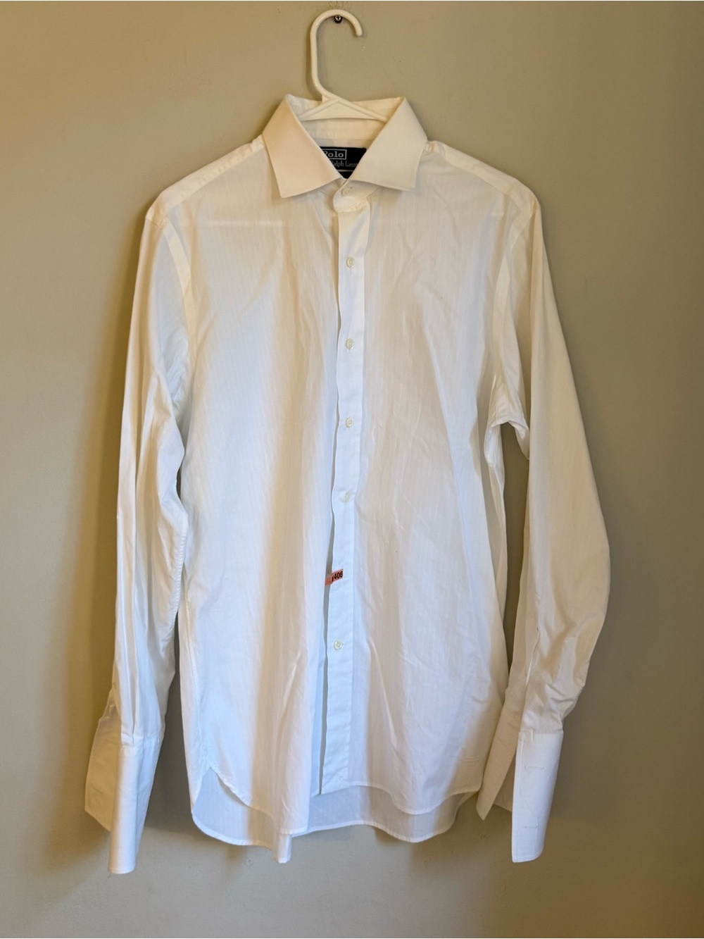 Polo Ralph Lauren Regent Custom Fit 15.5-34 Men’s White French Cuff Dress Shirt